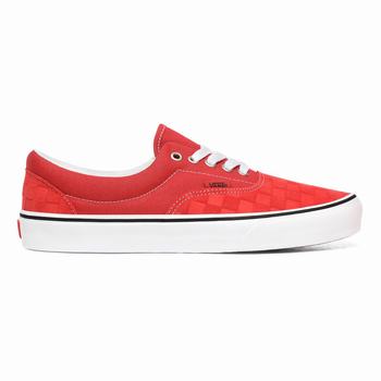 Férfi Vans Deboss Checkerboard Era Tornacipő VA1457830 Piros/Fehér